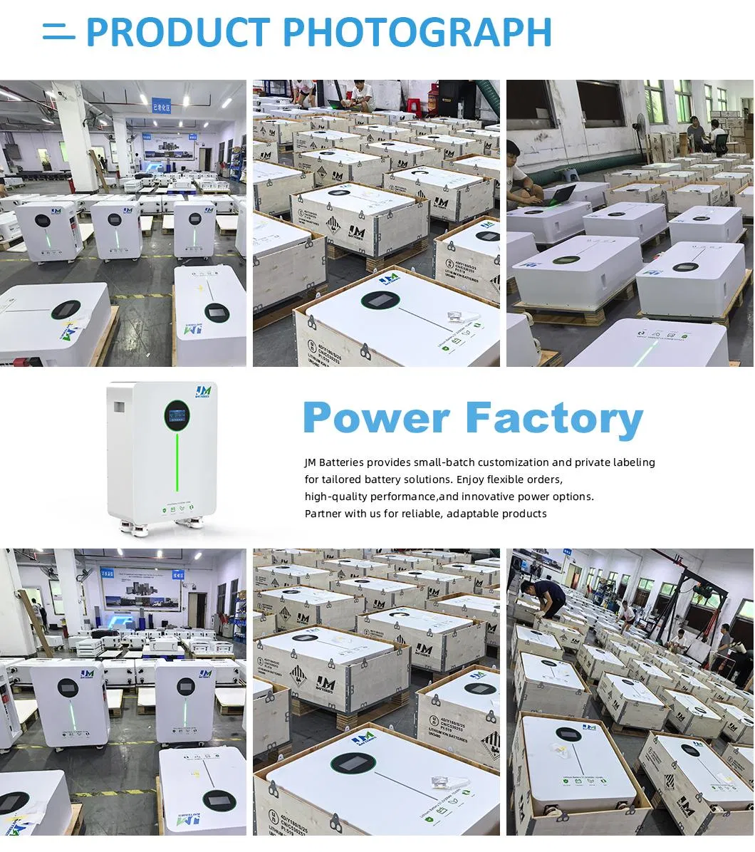 جهاز تخزين الطاقة الشمسية المنزلية لبطارية أيون الليثيوم 51.2V 300ah Battery15kwh LiFePO4