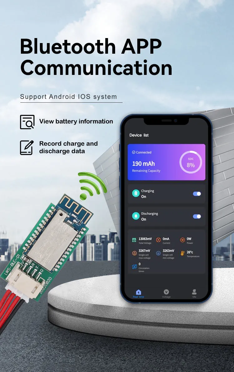 نظام إدارة البطارية 5s 6s 10s 13s 16s إدارة البطارية 16 نظام إدارة البطارية LiFePO4