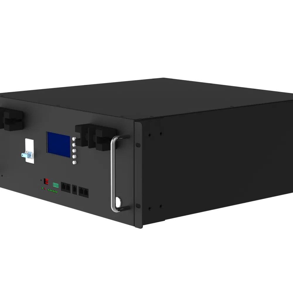 48V 51.2V 100ah 200ah خزانة بطارية ليثيوم أيون ذات سعة عالية مثبتة على الرف LiFePO4 لنظام الطاقة الشمسية
