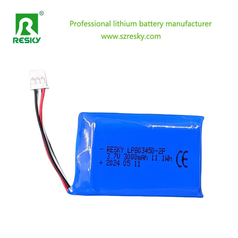 بطارية ليثيوم أيون بوليمر قابلة لإعادة الشحن 553450 1100mAh 4.08wh