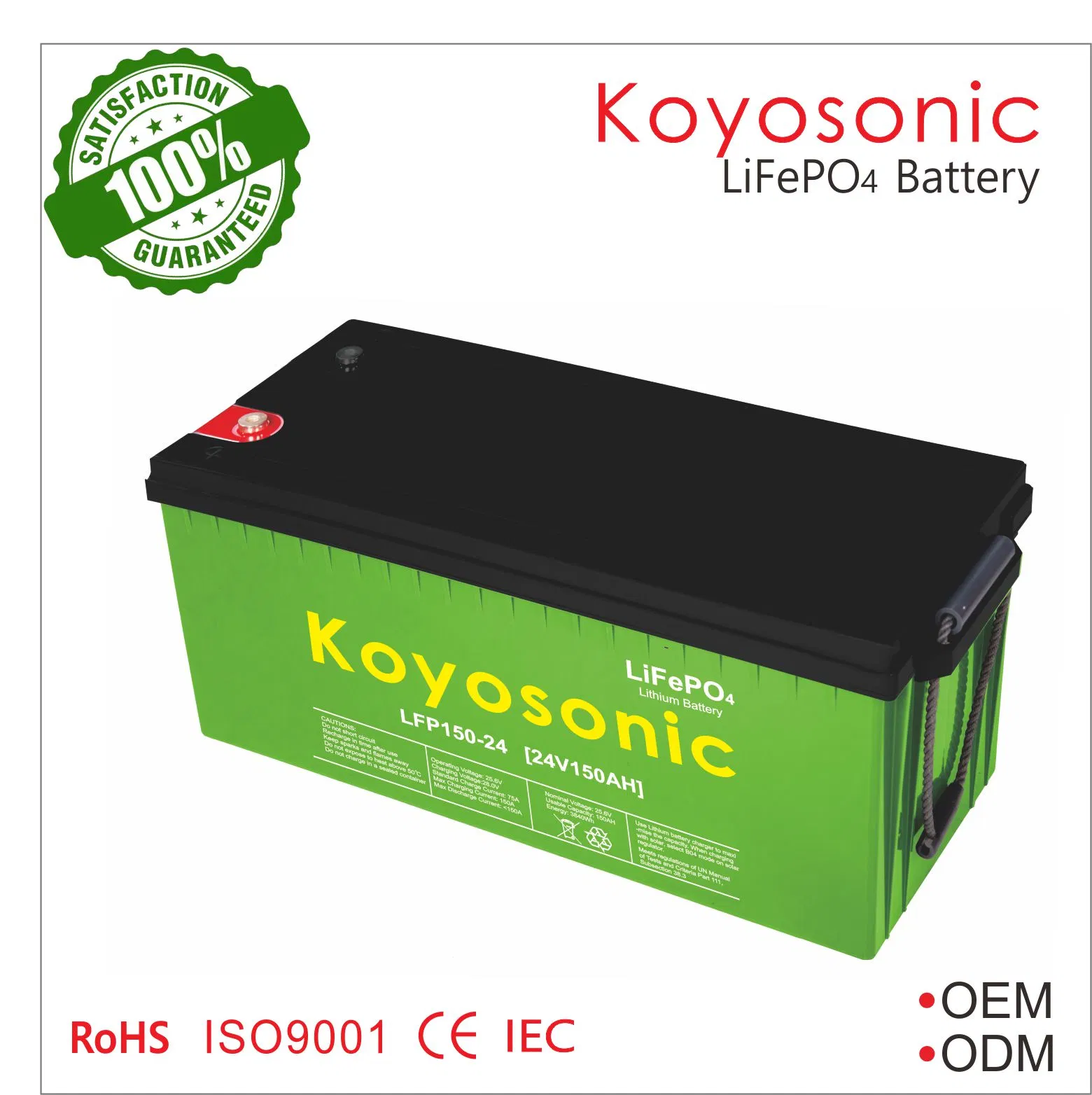 LiFePO4 بطارية 12V 50ah 100ah 200ah 300ah بطارية دورة عميقة 12.8V شمسية 24V 48V بطارية ليثيوم أيون مع نظام إدارة البطارية لسيارة كامبر شمسية / بطارية RV