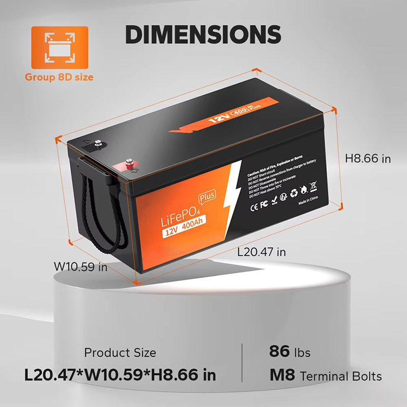 خلايا ليثيوم عالية الكثافة 12V 400ah بنك الطاقة LiFePO4 حزمة البطارية 8000+ دورة مصانع الطاقة الشمسية الصناعية لتخزين الطاقة