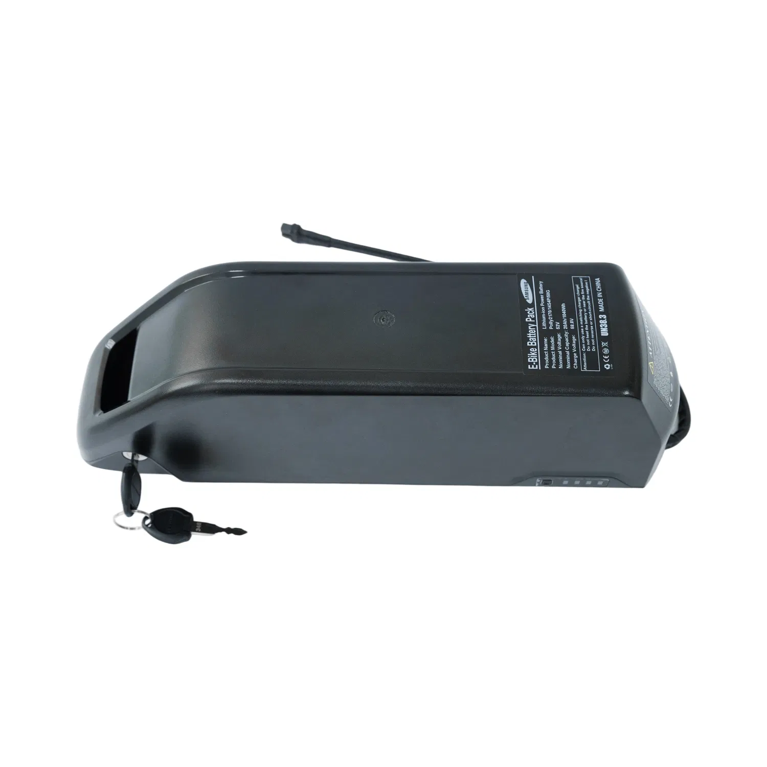 UL2271 معتمد 52V 20ah بطارية بولي للدراجة الكهربائية من سامسونج 21700 بطارية ليثيوم في أنبوب التوجيه مع 50A نظام إدارة البطارية للدراجة الكهربائية والدراجة الكهربائية 52V بطارية عالية القوة