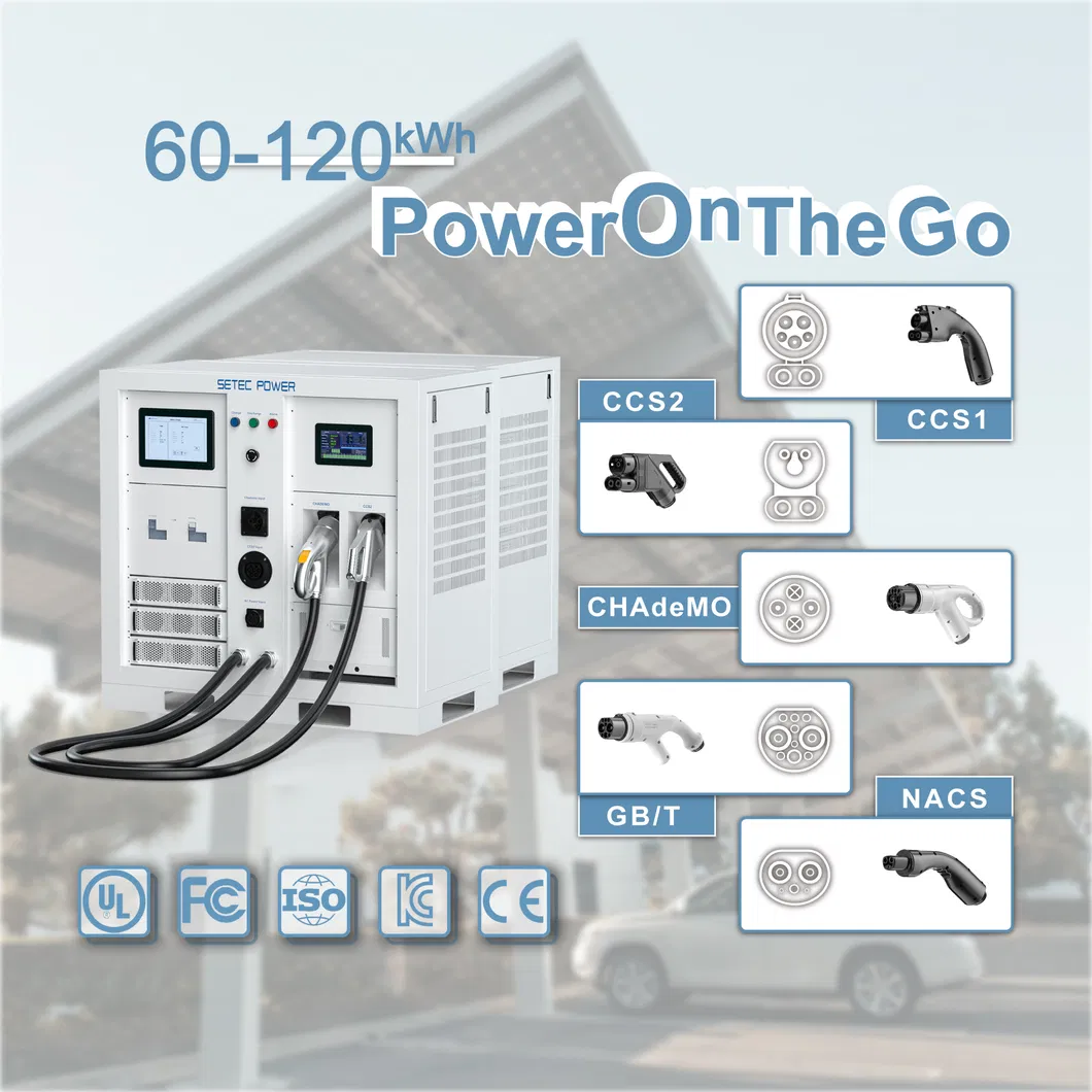 60kWh/120kWh نظام تخزين الطاقة الصناعية تخزين الطاقة الشمسية المتنقل LiFePO4 بطارية ليثيوم أيون LFP