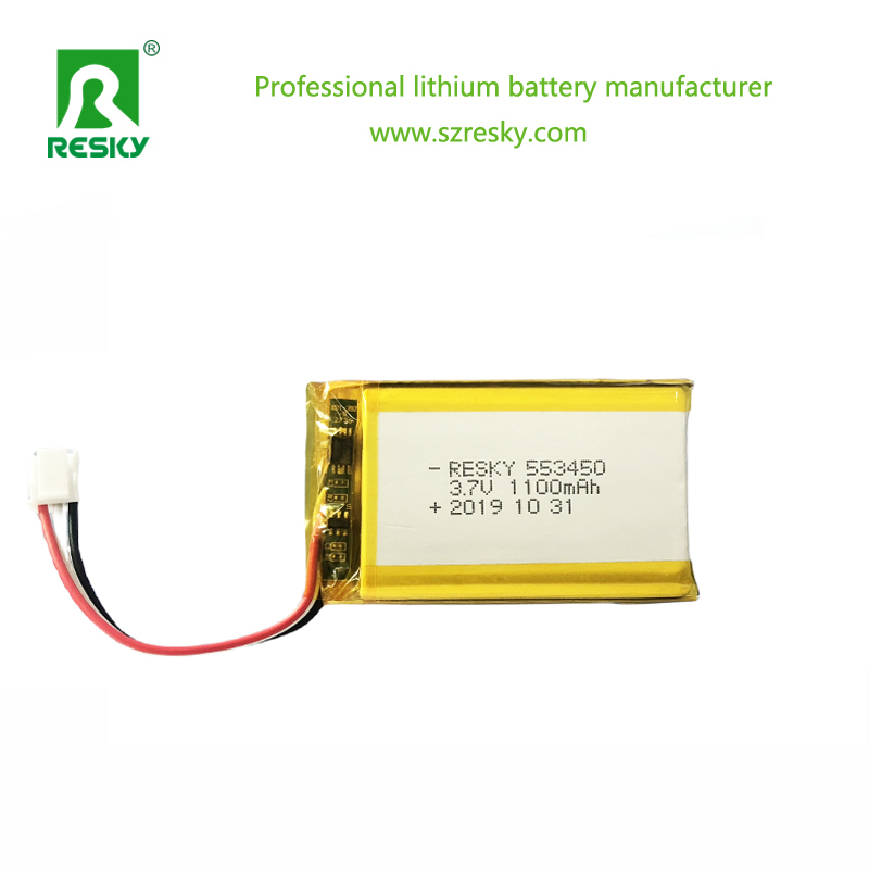 بطارية ليثيوم أيون بوليمر قابلة لإعادة الشحن 553450 1100mAh 4.08wh