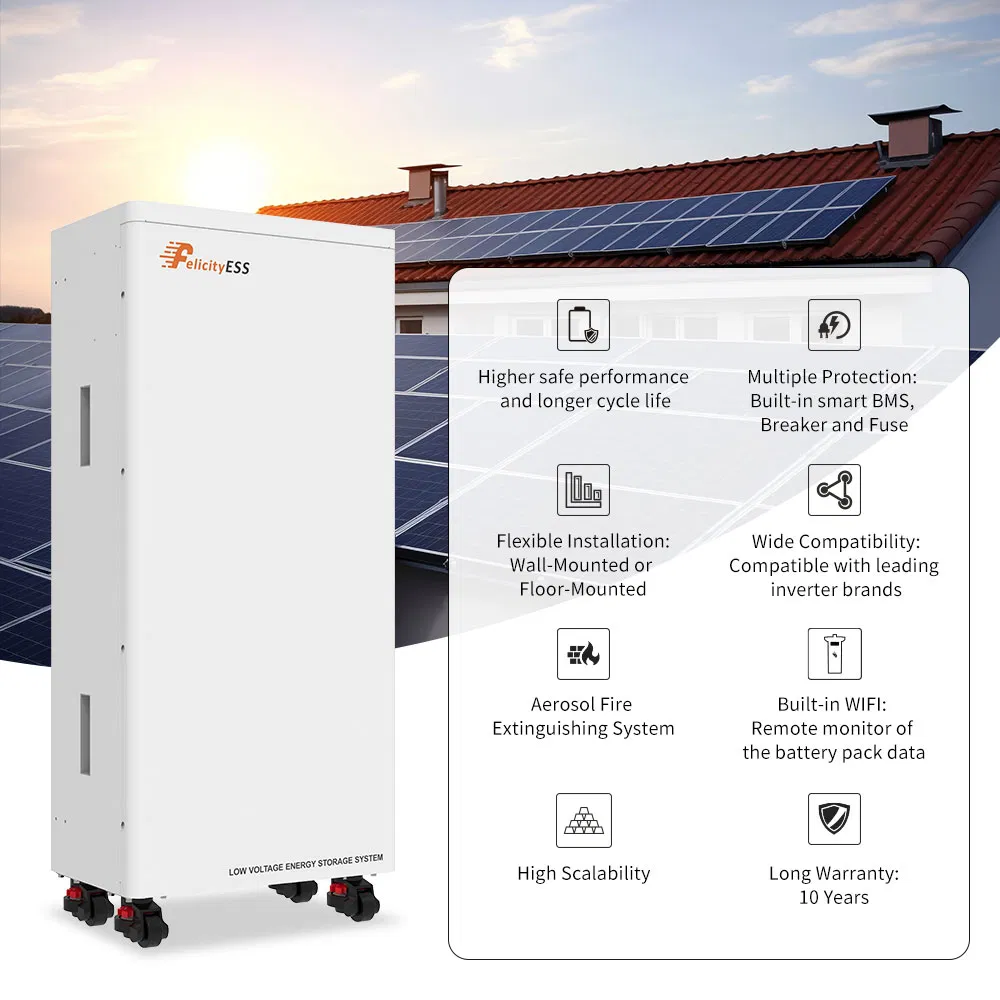 بطارية ليثيوم عالية الأداء من فيليسيتيس 48V 280ah LiFePO4 مثالية لأنظمة الطاقة الشمسية الموثوقة
