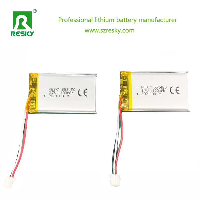 بطارية ليثيوم أيون بوليمر قابلة لإعادة الشحن 553450 1100mAh 4.08wh