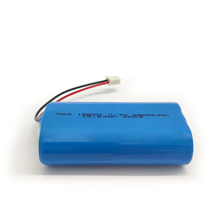 بطارية ليثيوم أيون قابلة لإعادة الشحن مخصصة 2s1p 18650 7.4V 2600mAh بطارية ليثيوم أيون لمكبر الصوت المحمول
