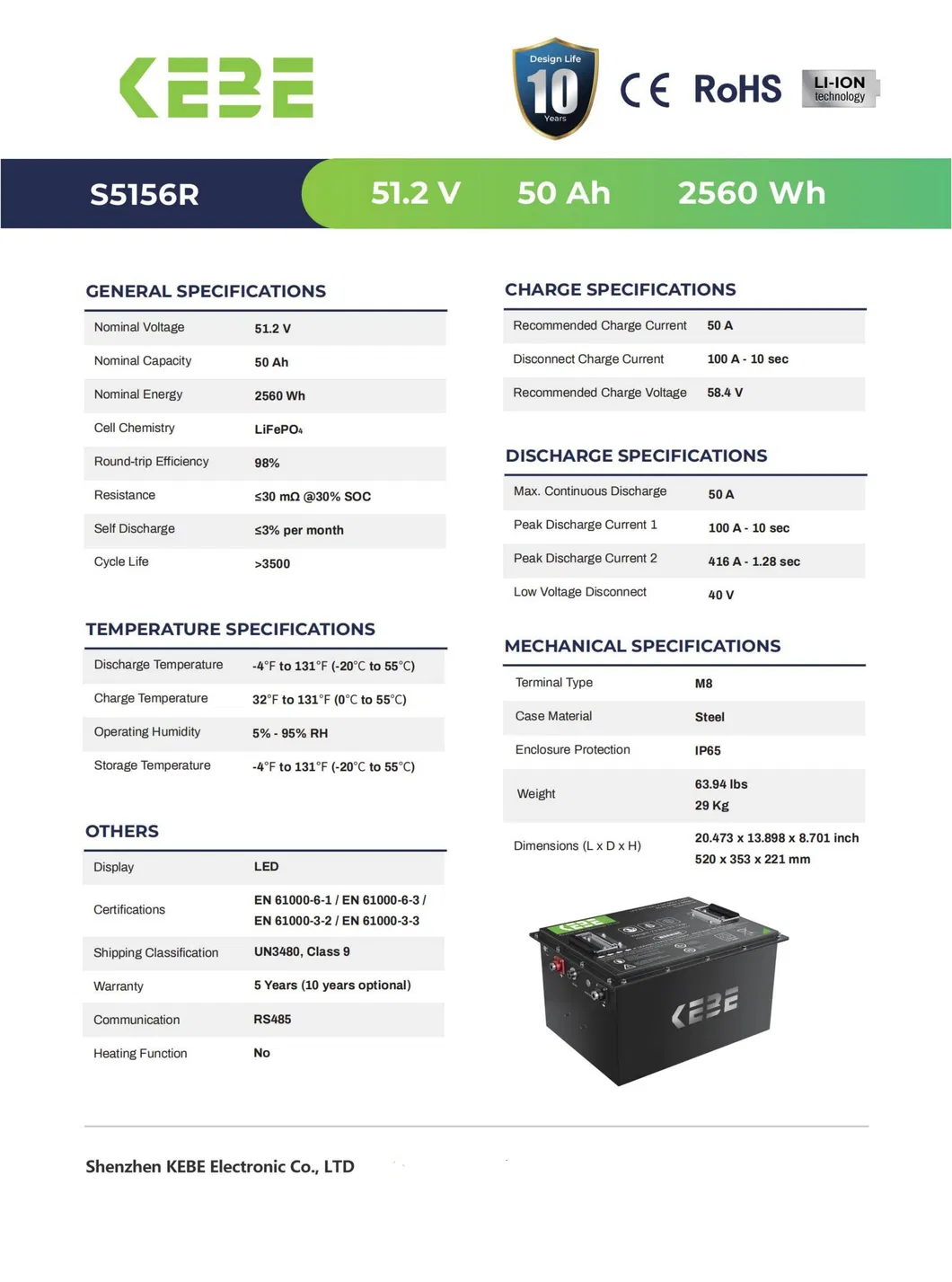 سعر مصنع OEM لبطارية ليثيوم أيون لسيارة جولف LiFePO4 51.2V 105ah 150ah 72V 105ah 5 سنوات ضمان
