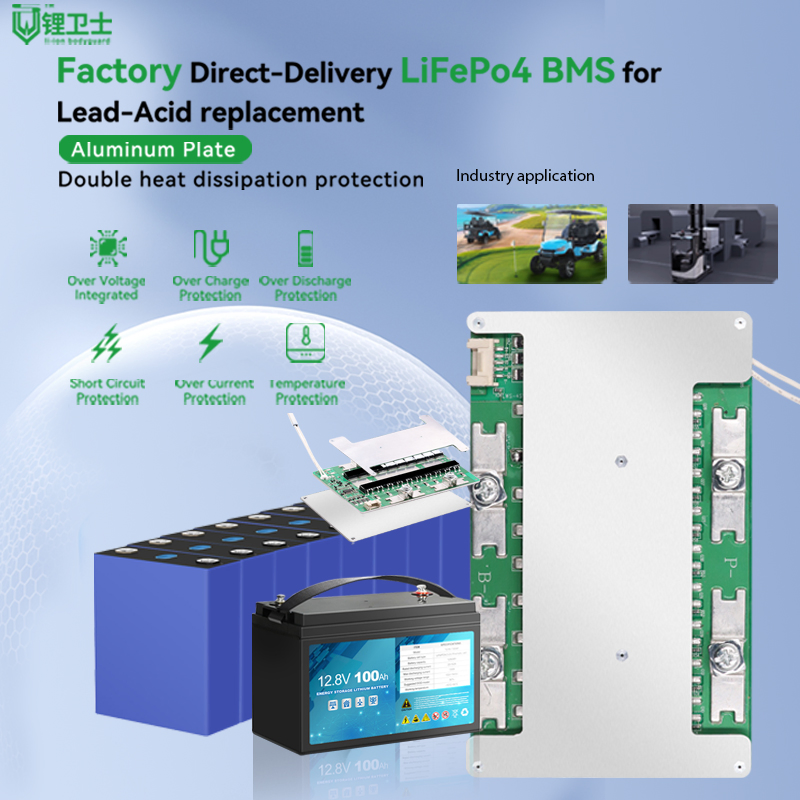 نظام إدارة البطارية بسعر المصنع 14.8V 4s 100A LiFePO4 نظام إدارة البطارية لاستبدال البطاريات الحمضية