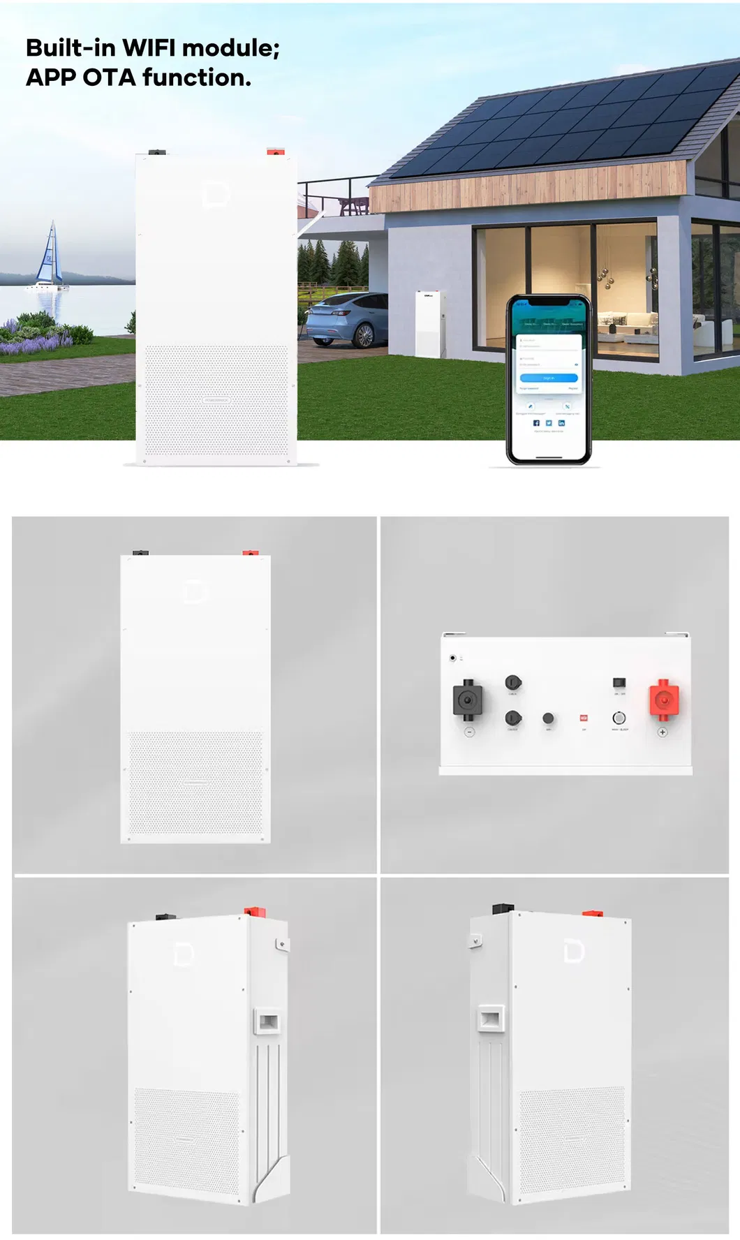 تفاصيل بطارية شمسية LiFePO4 15kwh 51.2V