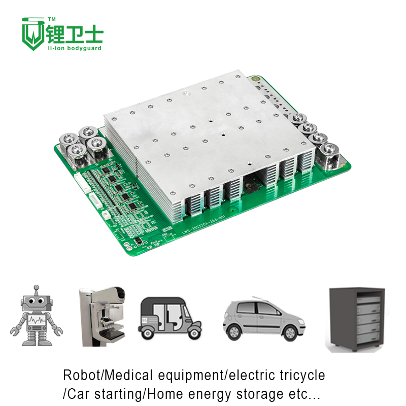 نظام إدارة البطارية ليثيوم أيون 4s-35s 100A-350A نظام إدارة البطارية ليثيوم أيون 24V/48V/72V/96V 32s 120V نظام إدارة البطارية مع يو آرت كان بلوتوث RS485/RS232
