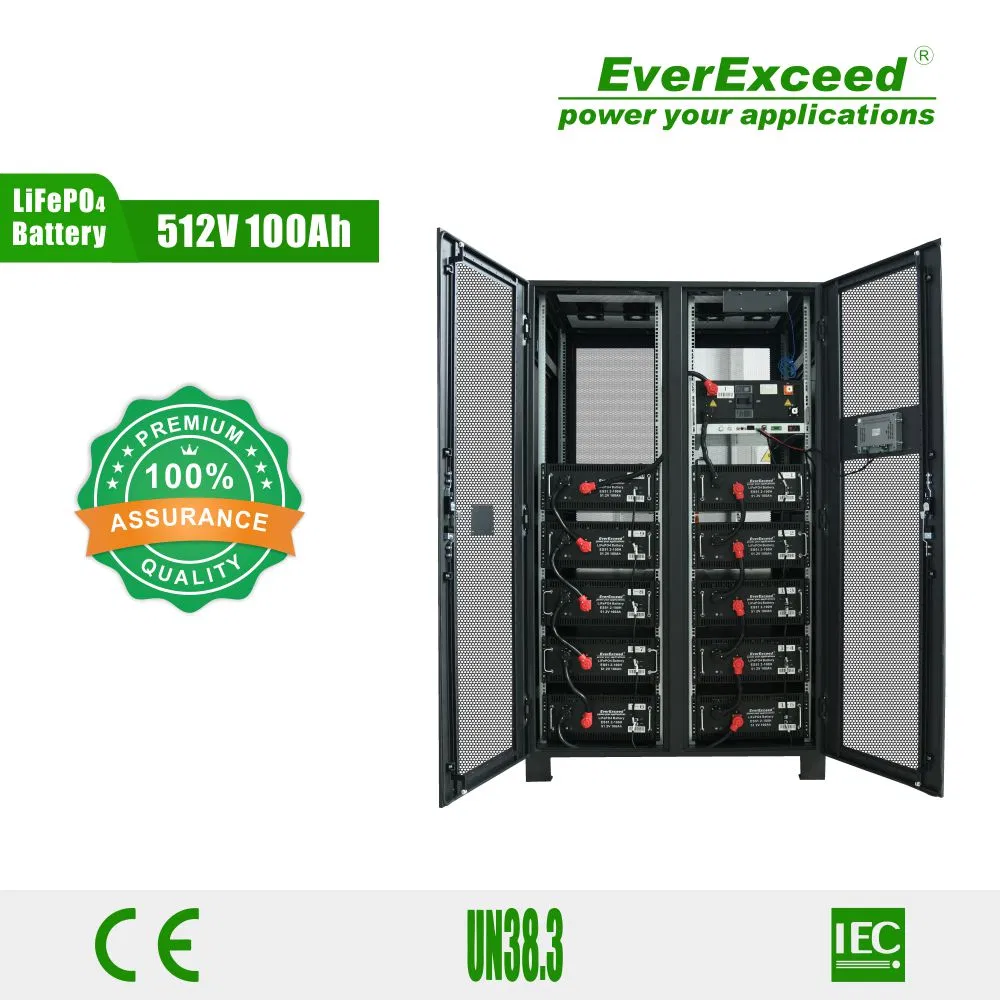 نظام بطارية ليثيوم UPS عالي الجهد معتمد من UL، 512V 25.6kwh / 51.2kwh للطاقة الاحتياطية الحرجة