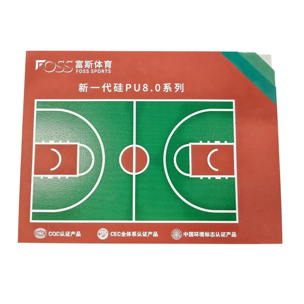 Weatherproof Silicon PU 8.0 New Generation Basketball Sports Court Floor Materials