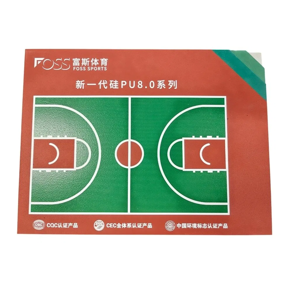 Slip-Resistant Silicon PU 8.0 New Generation Running Track Sports Court Floor Materials