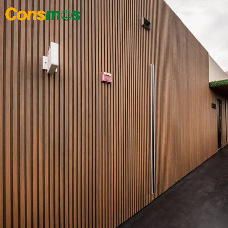 Outdoor Composite Exterior Wall Cladding Panel WPC Materials Facade Panels Cladding for External Villa Wall
