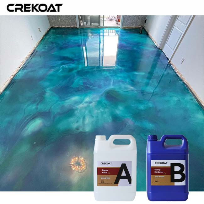 Durable Water-Based Coating Metallic Epoxy Finish for Interior/Exterior Concrete