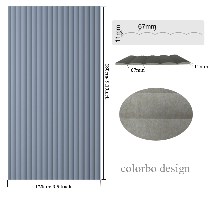 Embossed Panel &nbsp;Acoustic Wall Plain Panel for High Density Sound Absorption and Decoration