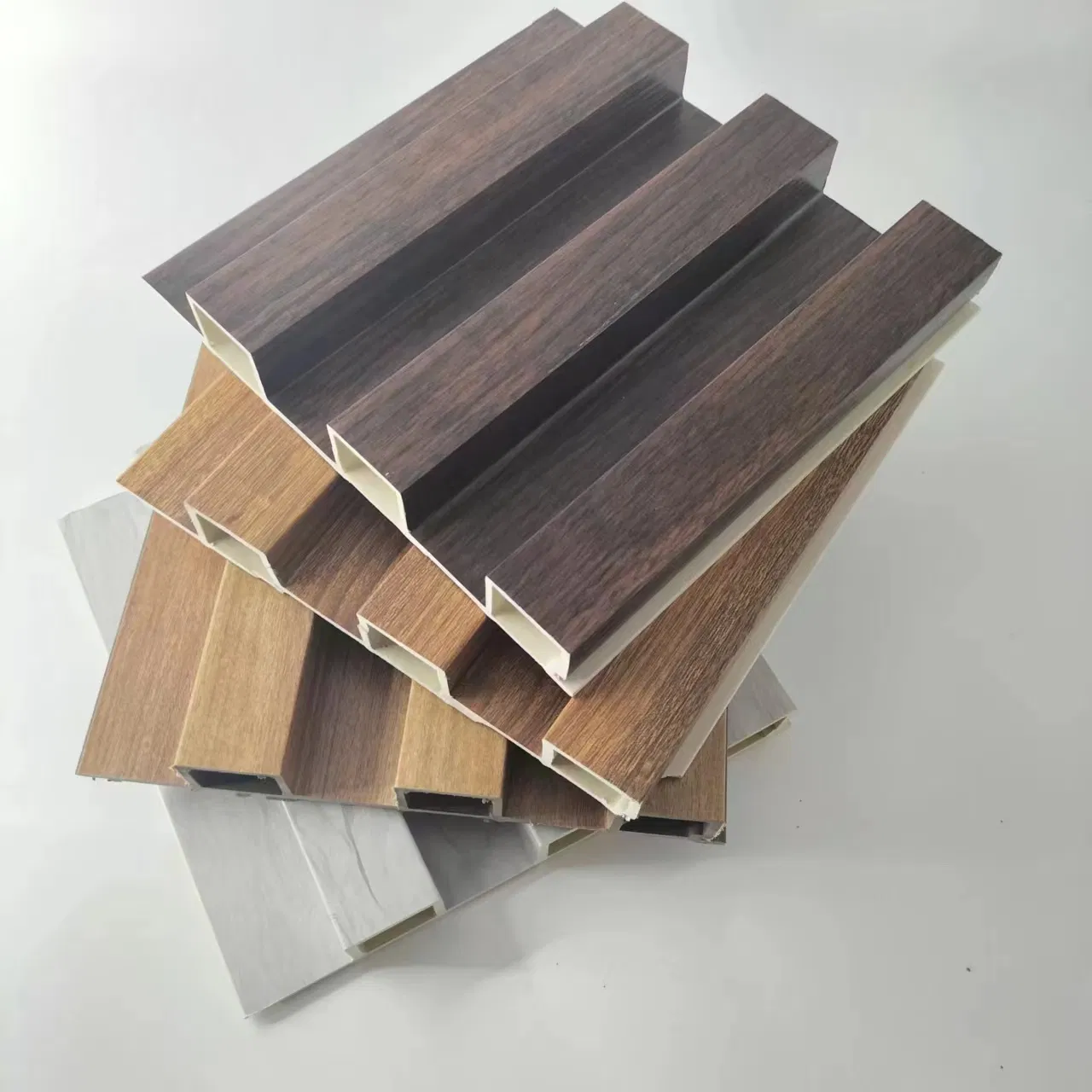 WPC Wall Decoration Indoor OEM Full Colour 195X28mm Wall Panel Building Material