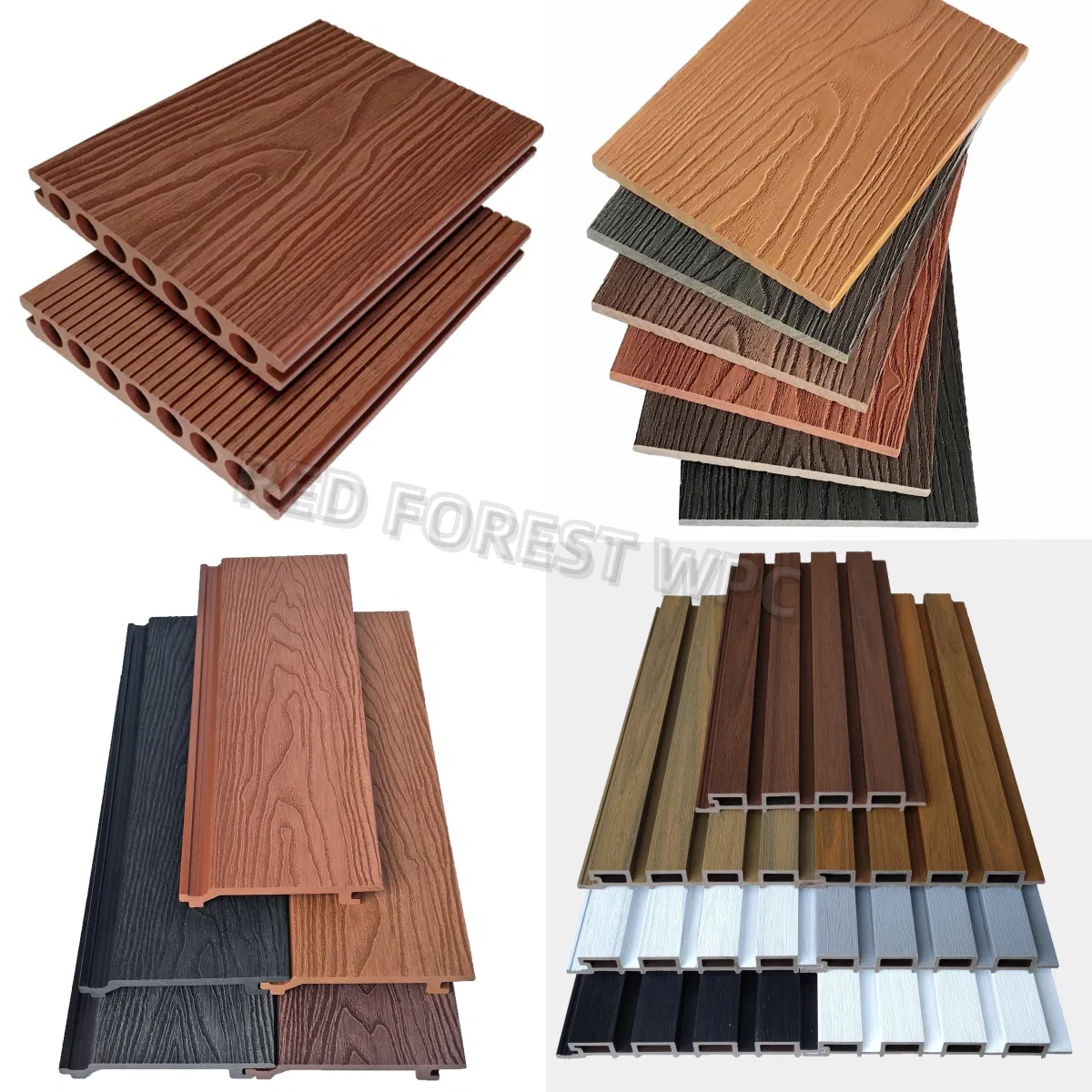 3D Wood Grain Composite Floor Waterproof Mothproof Outdoor Building Material