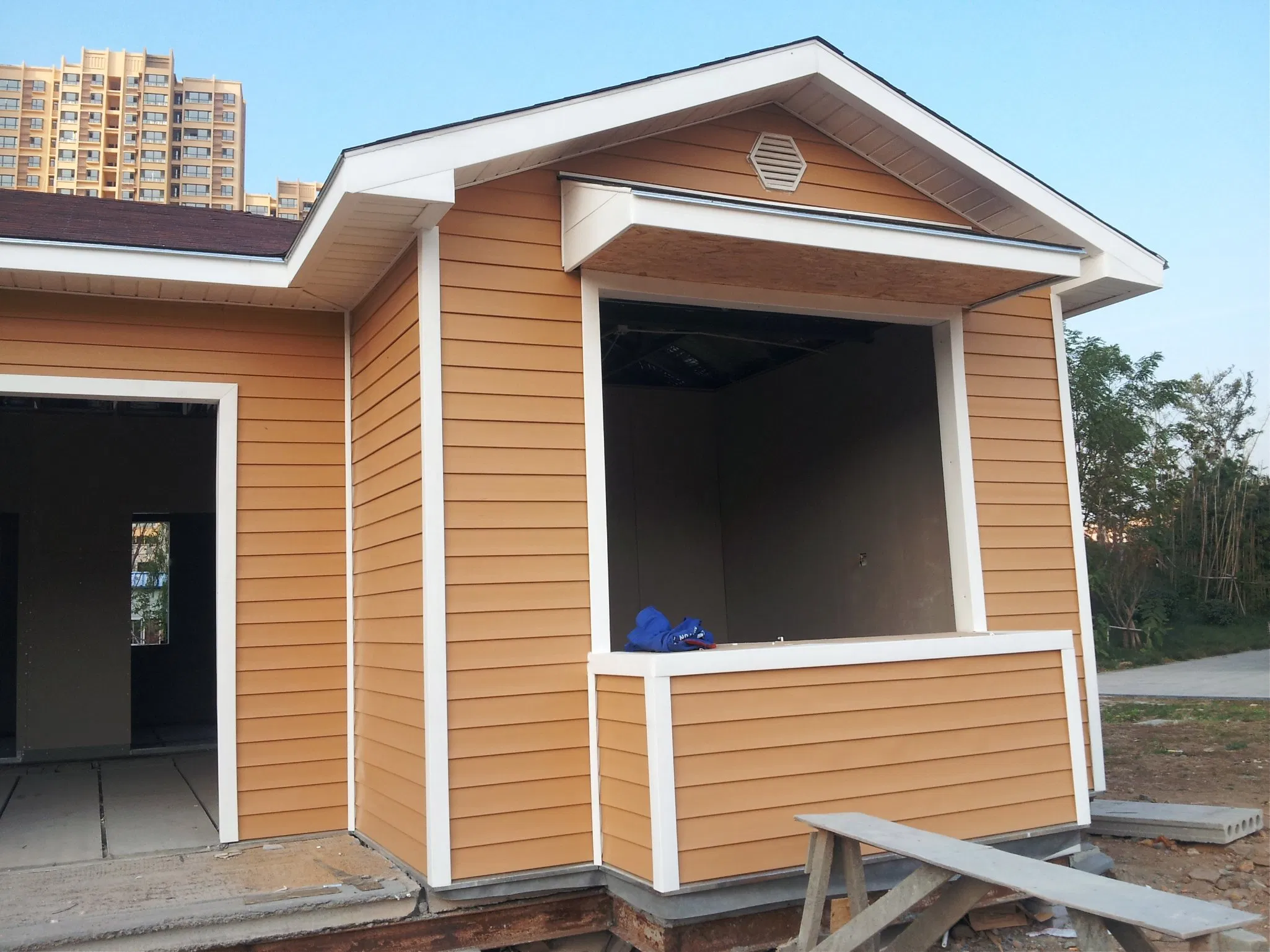 Wood Grain Exterior Wall Siding Board High Efficiency Construction