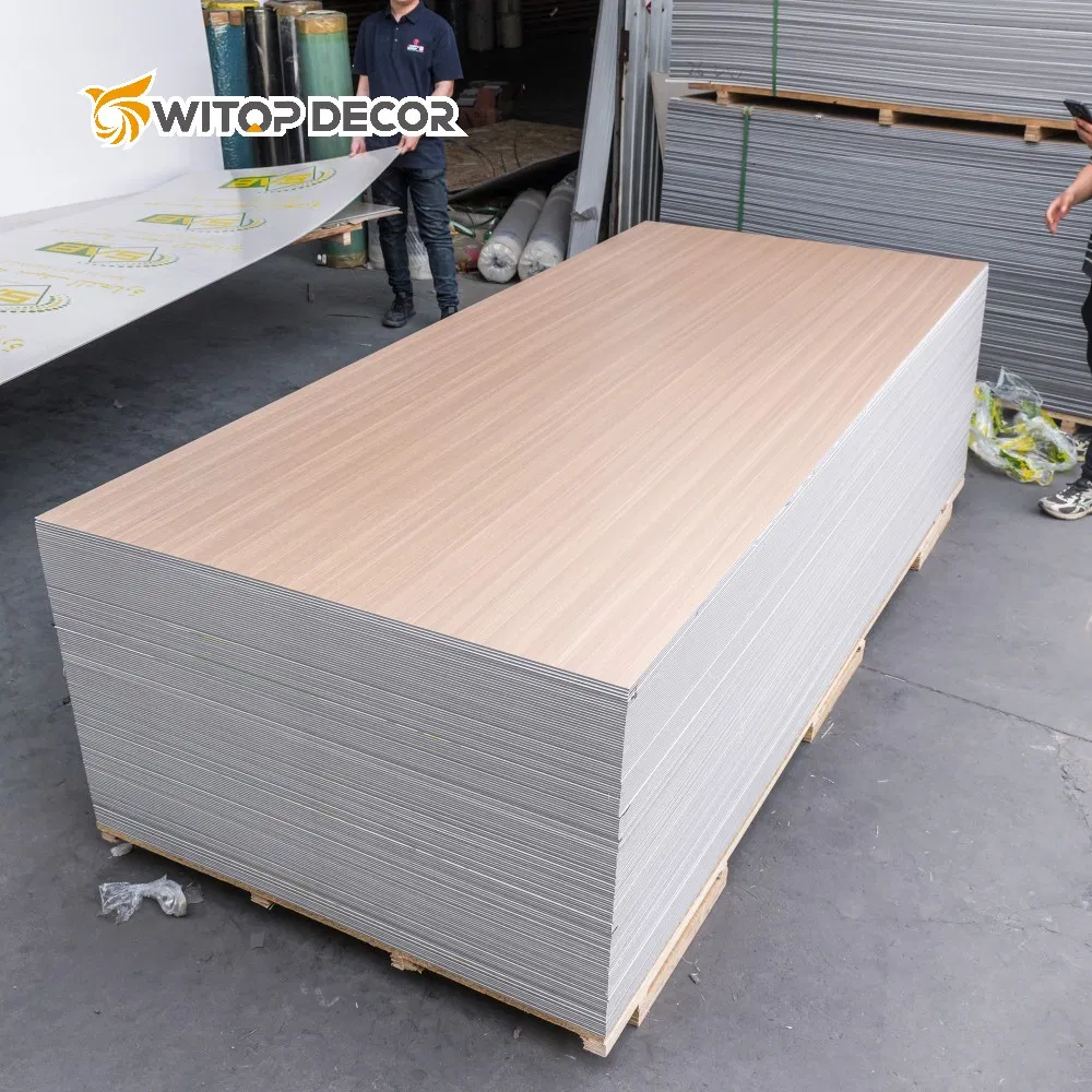New PVC Customized Bamboo Charcoal Wood Veneer Board Wall Cladding Building Material Chipboard