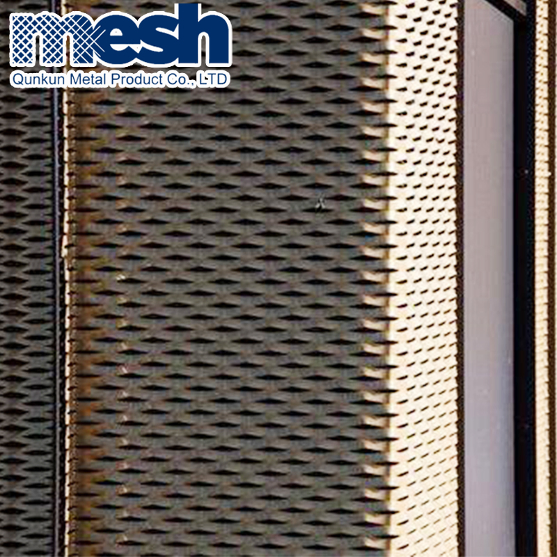 Facade Metal Material of Decorative Mesh Application and Perforated Technique Aluminum Expanded Wire Mesh