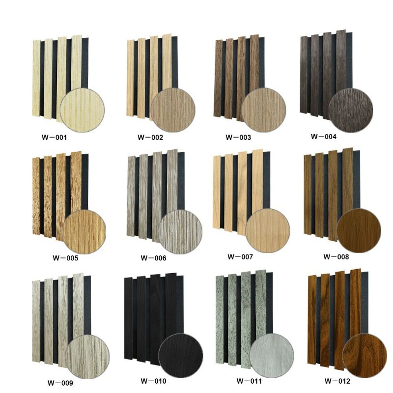 Building Natural Oak Veneer Wood Slat Acoustic Panel Sound Thermal Insulation Material
