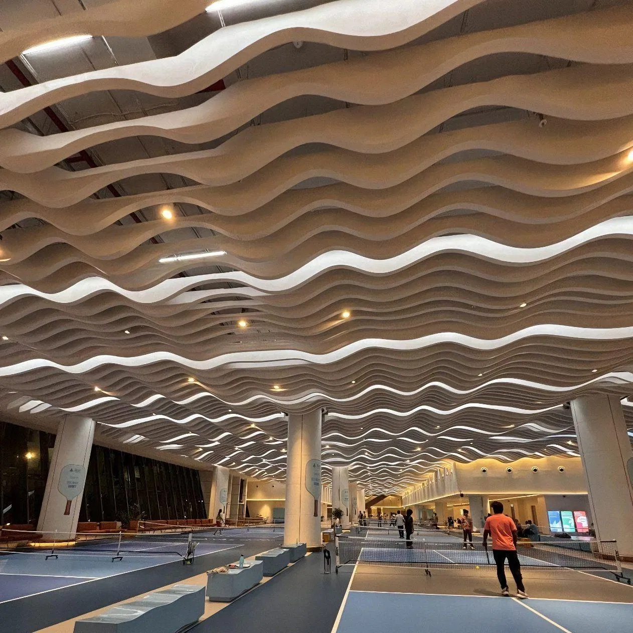 Foshan Manufacturer Metal Ceiling Aluminum Baffle Waves Ceiling Material