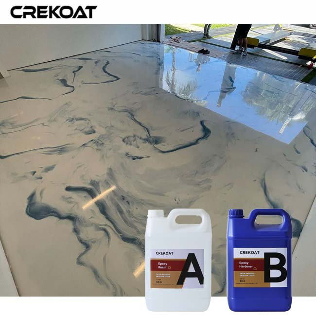 Durable Water-Based Coating Metallic Epoxy Finish for Interior/Exterior Concrete