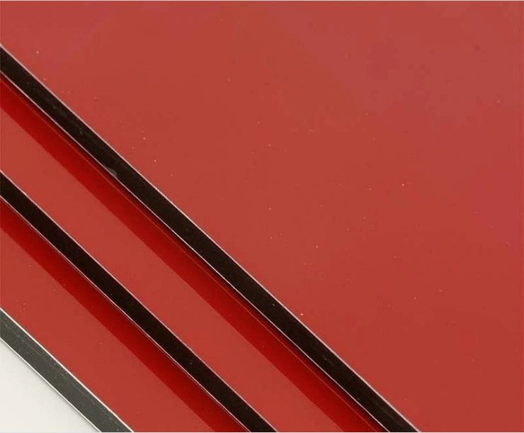 Dark Red Aluminum Composite Panel Use Wall Finishes