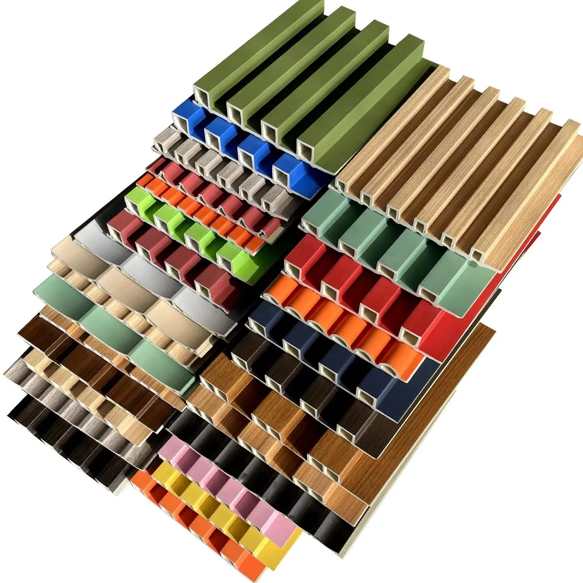 Interior Wall Paneling Wall Cladding WPC Wall Panel Decorative PVC Panel Bamboo Wholesale Building Material Fluted