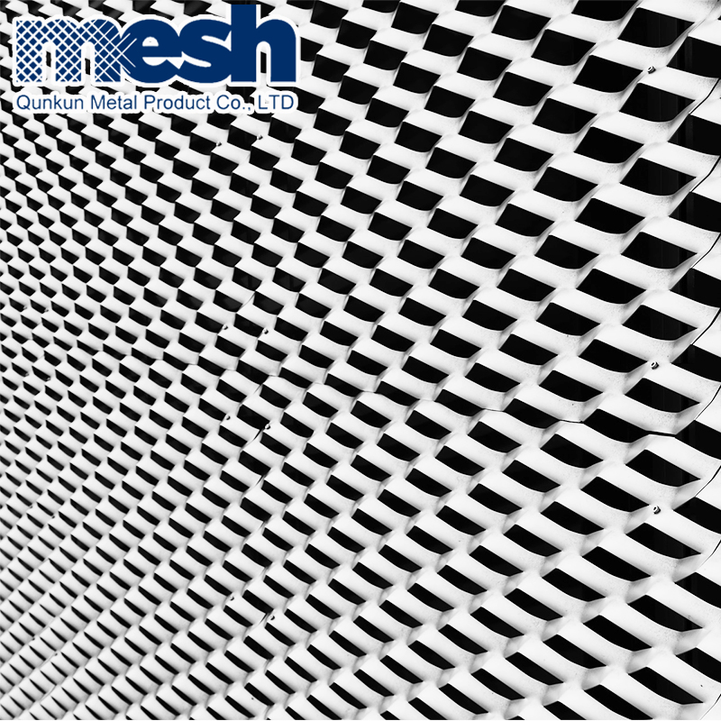 Facade Metal Material of Decorative Mesh Application and Perforated Technique Aluminum Expanded Wire Mesh