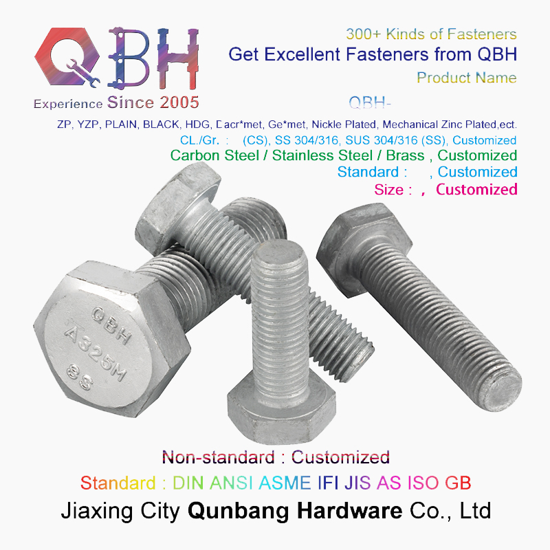 Qbh Excellent Corrosion Resistance ASTM A325 A325m Structural Joints Mating I-Beams Scaffolding Bolt Nut Washer Building Materials