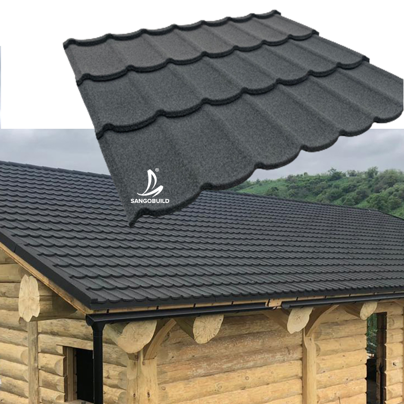 Sangobuild Tudor Design Corrugated Steel Stone Coated Metal Roofing Material