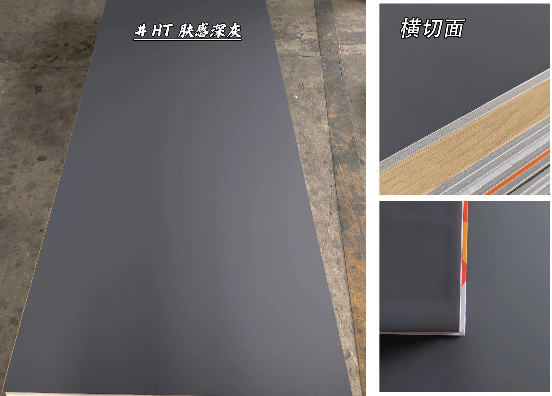 [Henritay] 8mm PVC Marble Wall Panel Mirror Bamboo Wood Fiber Black Carbon Crystal Indoor Building Material