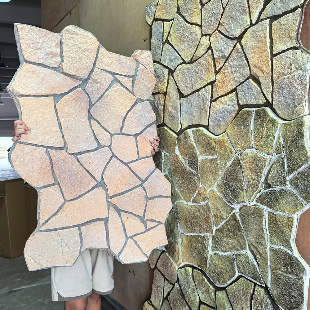 Hand-Painted Faux Pebble Sheets for Swimming Pool Surrounds with Anti-Slip Textured Surface Finish