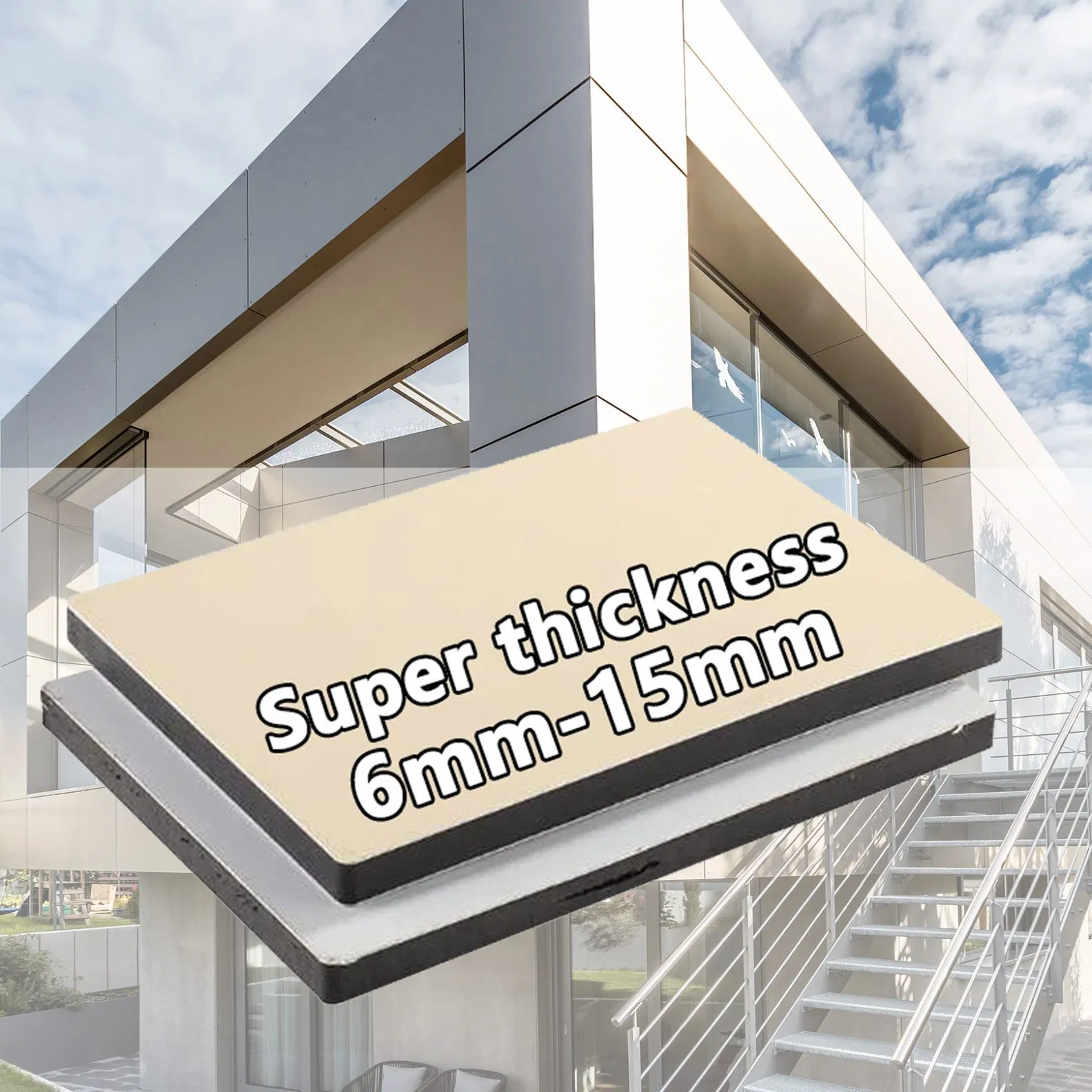 7mm 8mm 9mm 10mm 11mm 12mm Wall Aluminum Composite Material