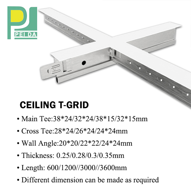High Quality Gypsum Ceiling Keel T Bar Suppliers Suspension System