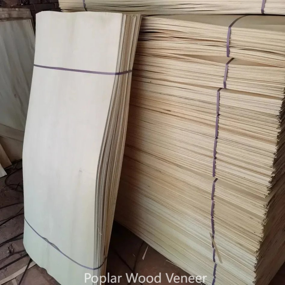 Plywood 0.8-3.0mm Wood Flooring Poplar Veneer Decoration Material
