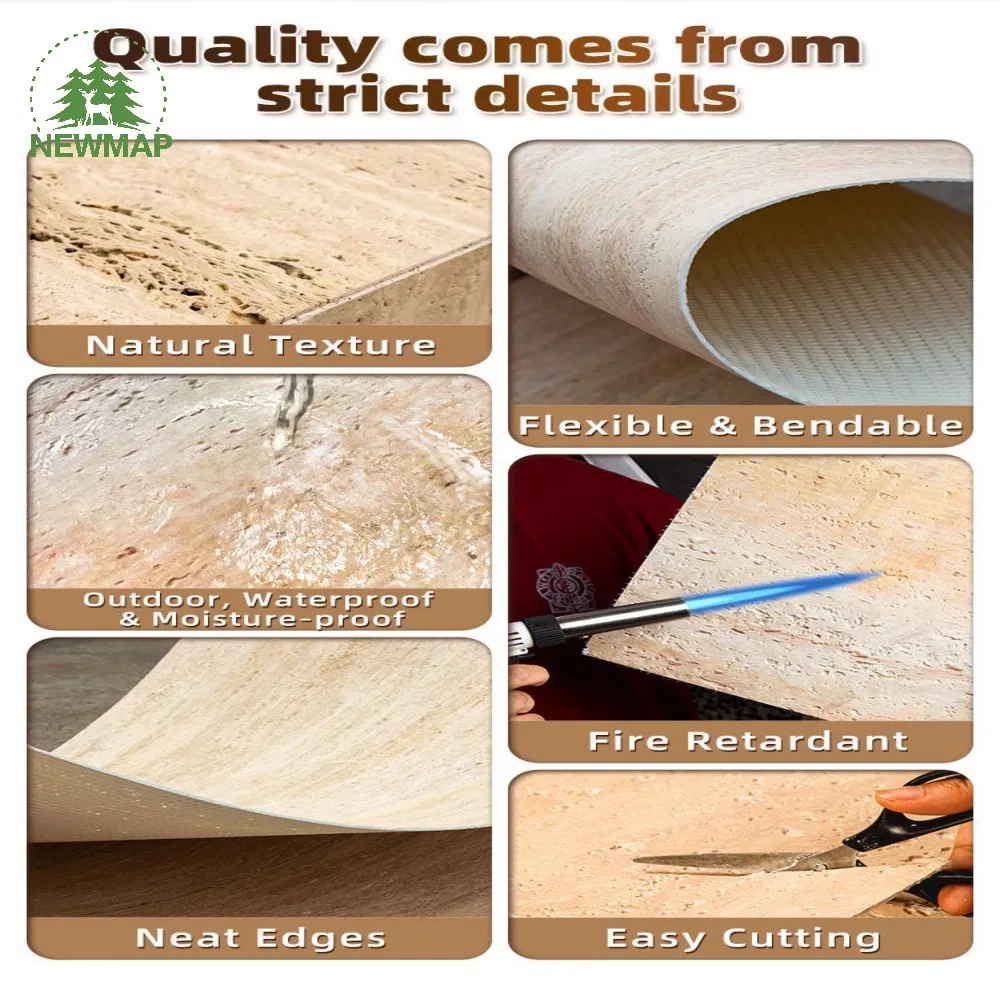 New Exterior Wall Decor Material Flexible Stone Veneer Slate Thin Natural Stone Sheets Forest Fire