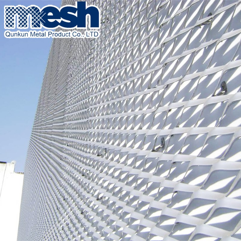 Facade Metal Material of Decorative Mesh Application and Perforated Technique Aluminum Expanded Wire Mesh