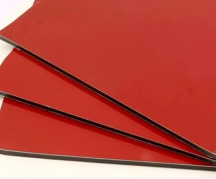 Dark Red Aluminum Composite Panel Use Wall Finishes