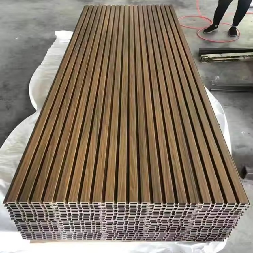 Co-Extrusion Waterproof 3D Wall Panel Wooden Plastic Composite WPC Exterior Wall Cladding