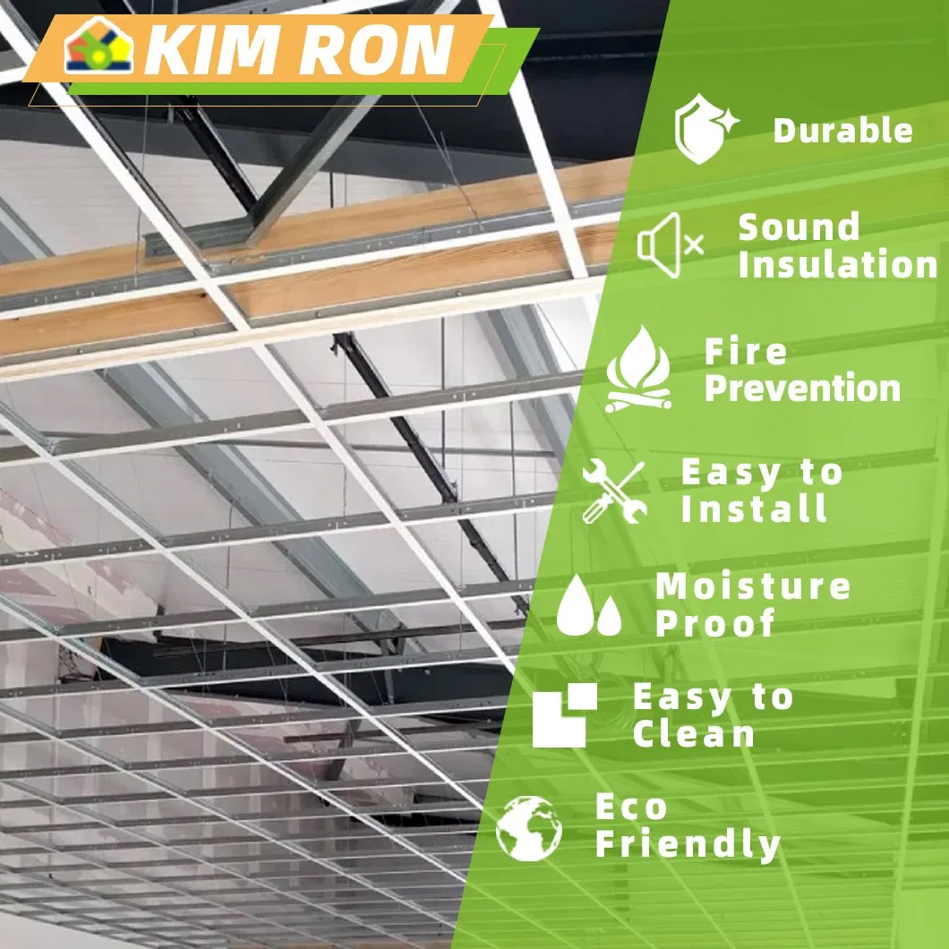 Chinese Low Price Custom Suspended Ceiling Grid Steel Wall Angle Top T Bar Keel Profiles Wall T Bar Ceiling Grid Fine Line Slotted T Grids System Manufacturer