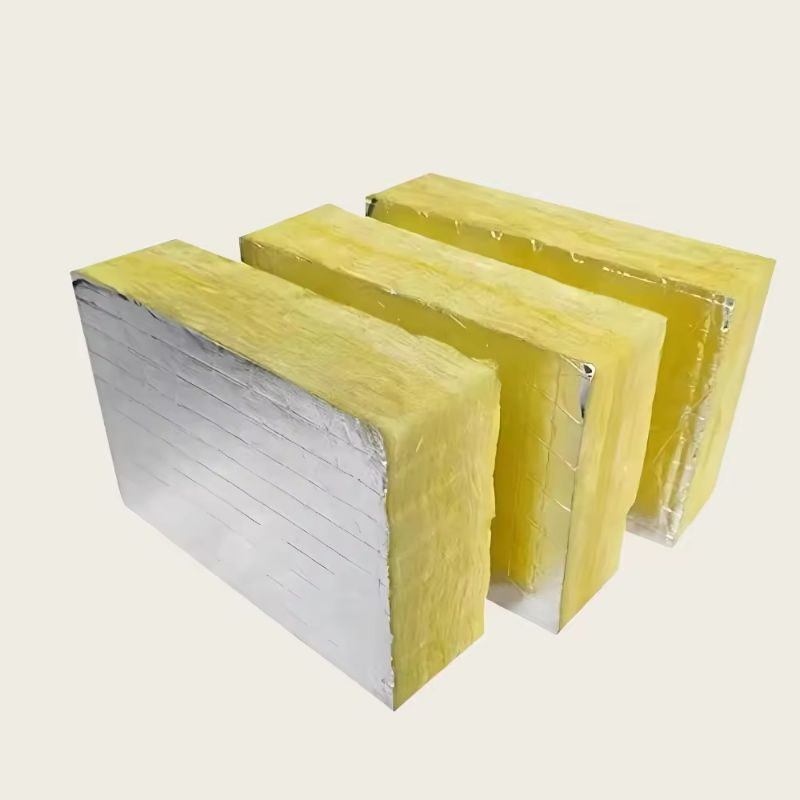 ISO 50mm Inch Thickness Non-Flammable Fiberglass Insulation Roll Blanket Glass Wool Heat Insulation Materials