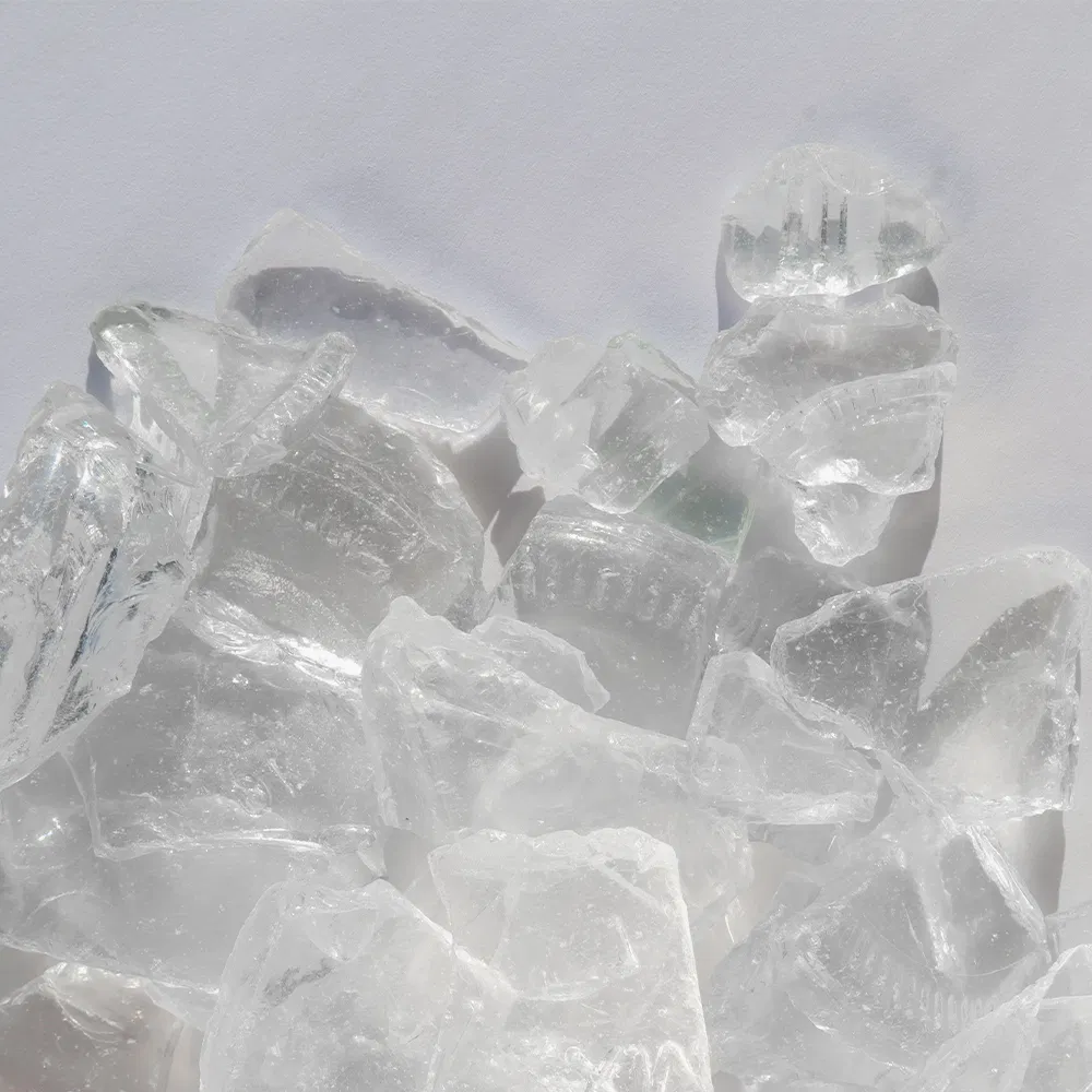 Clear Recycled Glass Bottle Cullet Material