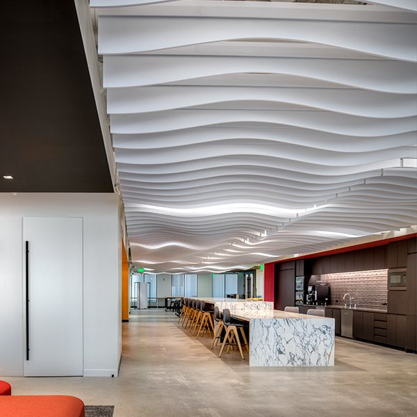 Office Ceiling Board Fiber Acoustic Baffle Sound Absorption Building Material