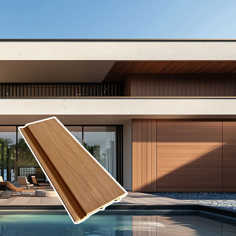 Wooden WPC Wall Panel Waterproof Exterior Decorative Material for Outdoor Walls