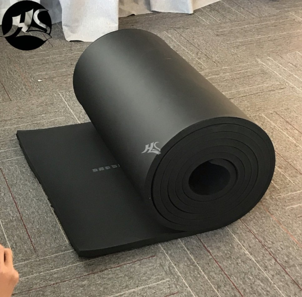 Flexible Construction Insulation Board 50 mm Thermal External Sound Proof Aluminum Foil Rubber Insulation Board